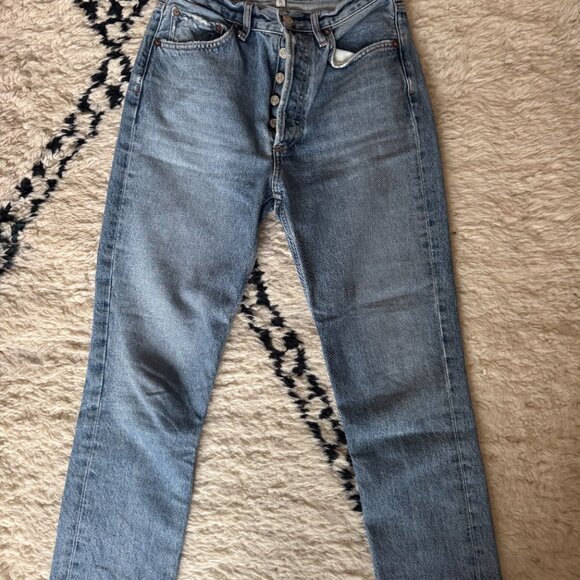 Agolde Riley High Rise Straight Crop Jeans - Picture 2 of 4